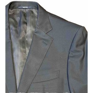 Ermenegildo Zegna Blazer‎ Jacket Mens 54R EU Blue Wool Woven Sport Coat 2 Button